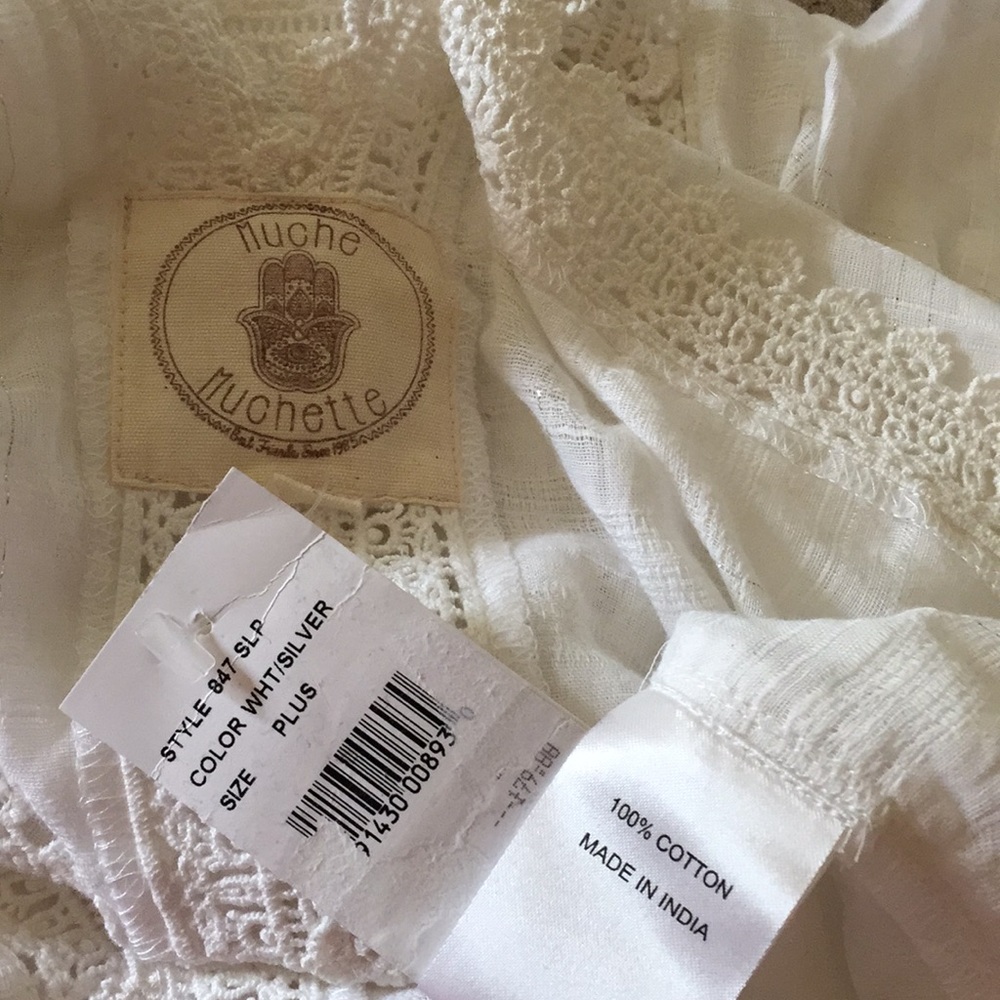 Anthropologie MUCHE MUCHETTE Embroidered Swim Coverup Ethereal Fringe $179 NEW - Picture 8 of 8